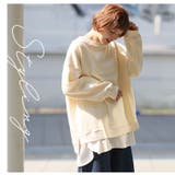 綿100％ 裏起毛 裾スリット無地トレーナー | A Happy Marilyn | 詳細画像13 