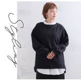 綿100％ 裏起毛 裾スリット無地トレーナー | A Happy Marilyn | 詳細画像17 