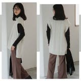 LUMFORLEproducedbyMy:nia ケーブルニット 前後差ベスト | A Happy Marilyn | 詳細画像11