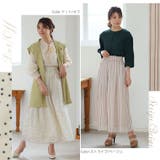 Rin タックギャザー シフォンワイドパンツ | A Happy Marilyn | 詳細画像17