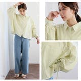 短丈 袖ドロストシャーリング シャツ | A Happy Marilyn | 詳細画像8 