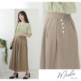 Rin パール付レーヨン麻 ウエストタックパンツ | A Happy Marilyn | 詳細画像14 