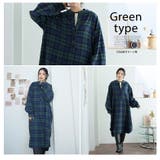 フランネルチェック バンドカラー 裾ラウンドワンピース | A Happy Marilyn | 詳細画像12