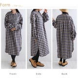 フランネルチェック バンドカラー 裾ラウンドワンピース | A Happy Marilyn | 詳細画像19