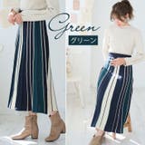 Rin 細魅せ美人 配色Tマルチストライプニットスカート | A Happy Marilyn | 詳細画像14 