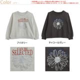 着るだけ「華やか」フラワー箔プリント ロゴ刺繍 裏起毛 | A Happy Marilyn | 詳細画像2 