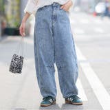 デニム/ケミカルウォッシュ | 旬のバレルでトレンドスタイル バレルパンツ カーブパンツ | A Happy Marilyn