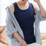 ネイビー | シンプルデザインで毎日使える タンクトップ 大きいサイズ | A Happy Marilyn