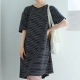 ブラック×オフ | 五分袖 体型カバー チュニック | A Happy Marilyn