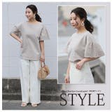 【ハッピーさらりん】スカラップレース 袖切替トップス 大きいサイズレディース | A Happy Marilyn | 詳細画像16 