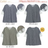 五分袖 レース使い ストライプ | A Happy Marilyn | 詳細画像2 