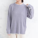 配色/ブルーグレー | Tシャツ感覚で着れる カメレオン級の着回しが叶う リブ | A Happy Marilyn