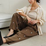 麻調 花刺繍 パンツ | A Happy Marilyn | 詳細画像10