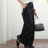 麻調 花刺繍 パンツ | A Happy Marilyn | 詳細画像12