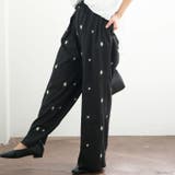 麻調 花刺繍 パンツ | A Happy Marilyn | 詳細画像13