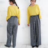 麻調 花刺繍 パンツ | A Happy Marilyn | 詳細画像15