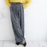 麻調 花刺繍 パンツ | A Happy Marilyn | 詳細画像16