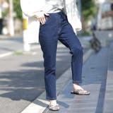 9分丈/加工無/インディゴブルー | 裏起毛 魔法の美ライン ストレッチ | A Happy Marilyn