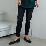 9分丈/加工有/ブラック | 裏起毛 魔法の美ライン ストレッチ | A Happy Marilyn