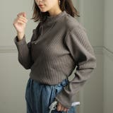 チャコール | ハイネック リブ トップス | A Happy Marilyn