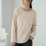 アイボリー | ゆるVネック リブ トップス | A Happy Marilyn