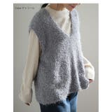 ブラッシュフェザー Vネック ベスト | A Happy Marilyn | 詳細画像16