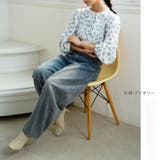 フロントフリルブラウス 花柄 チェック | A Happy Marilyn | 詳細画像9