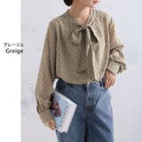 シフォン ドットフロッキー ブラウス | A Happy Marilyn | 詳細画像10