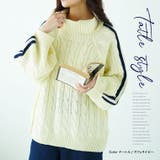 ネックが選べる！ 厚すぎないのが嬉しい ニットの我慢を解消！！袖ライン入り | A Happy Marilyn | 詳細画像14 