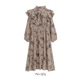 ベージュ | ミセスガーリー 肩フリル ワンピース | A Happy Marilyn