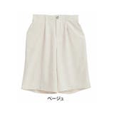 ベージュ | ラファモプロデュース リネンライク バミューダパンツ | A Happy Marilyn