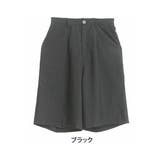 ブラック | ラファモプロデュース リネンライク バミューダパンツ | A Happy Marilyn