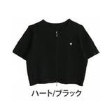ハート/ブラック | ラク可愛 無敵トップス 刺繍 | A Happy Marilyn