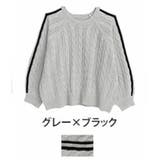 グレー×ブラック | ネックが選べる！ 厚すぎないのが嬉しい ニットの我慢を解消！！袖ライン入り | A Happy Marilyn