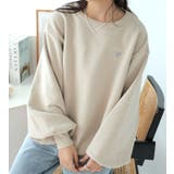 グレージュ | ハピぽか裏起毛 2デザインから選べる 刺繍トレーナー | A Happy Marilyn