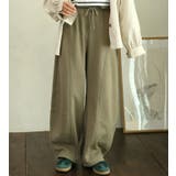 カーキ | ハピぽか裏起毛 2丈から選ぶ カーブパンツ | A Happy Marilyn