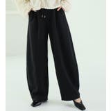 ブラック | ハピぽか裏起毛 2丈から選ぶ カーブパンツ | A Happy Marilyn