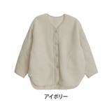 アイボリー | 袖キルト ボア ジャケット | A Happy Marilyn