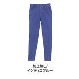9分丈/加工無/インディゴブルー | 裏起毛 魔法の美ラインストレッチ スキニーデニムパンツ | A Happy Marilyn