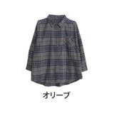 オリーブ | フランネル チェック ボーイフレンドシャツ | A Happy Marilyn