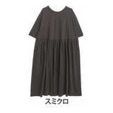 スミクロ | 身長別に選べる2丈の七難神隠し コットン切替 フレアワンピ | A Happy Marilyn