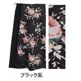 ブラック系 | 巻きスカート風 印象柄 ワイドパンツ | A Happy Marilyn