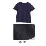 ネイビー | 【ハッピーさらりん】スカラップレース 袖切替トップス 大きいサイズレディース | A Happy Marilyn