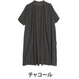 チャコール | 【風通るプレミアム】 綿楊柳 ギャザーたっぷり五分袖ワンピース | A Happy Marilyn