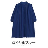 ロイヤルブルー | 【風通るプレミアム】 七分袖長袖が選べる 綿楊柳シャツチュニック | A Happy Marilyn