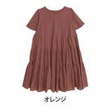 オレンジ | 【風通るクラシック】ドッキング ティアード ワンピース | A Happy Marilyn