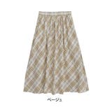 ベージュ | LUMFORLEproducedbyMy:nia チェック フレアスカート | A Happy Marilyn