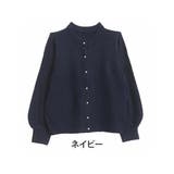 ネイビー | LAVEANGE パール釦 クルーカーディガン | A Happy Marilyn