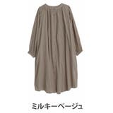 ミルキーベージュ | effortlessmode ギャザー シャツワンピース | A Happy Marilyn