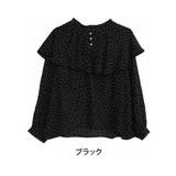 ブラック | ポーラ ドット ケープブラウス | A Happy Marilyn